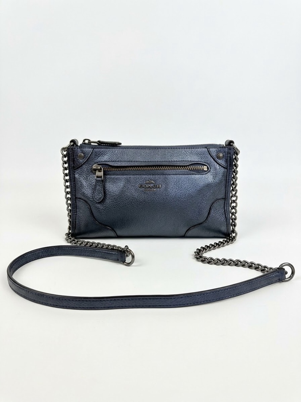 COACH Mickie Midnight Blue Crossbody Bag